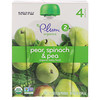 Plum Organics, Bio-Babynahrung, Stufe 2, Birne, Spinat & Erbse, 4 Beutel, je 113 g (4 oz)