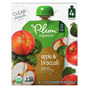 Plum Organics, Organic Baby Food, Stage 2, Apple & Broccoli, 4 Pouches, 4 oz (113 g) Each