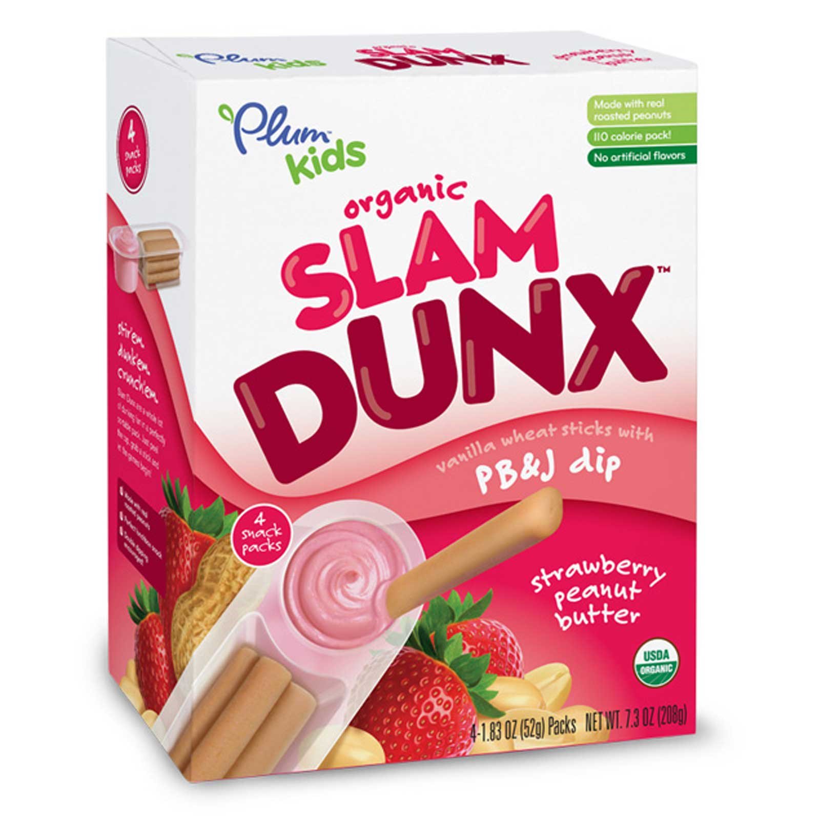 Plum organics dip 4pk strawberry pnutbttr 7.33oz (846675002891)