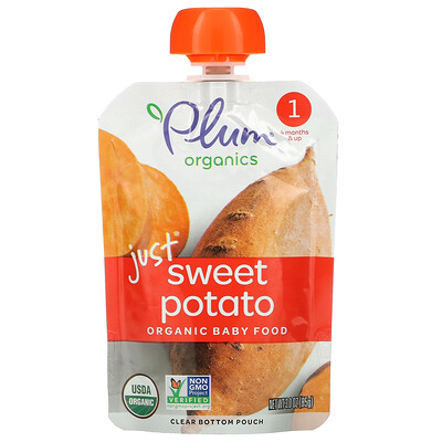 Plum Organics Organic Baby Food 4 Months & Up Just Sweet Potato 3 oz (85 g)