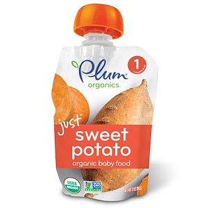 Plum Organics, Органическое детское питание, для 1 этапа развития, просто сладкий картофель, 3 унции (85 г)