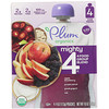 Plum Organics, Tots, Mighty 4, Nahrhafte Mischung aus 4 Lebensmittelgruppen, Apfel - Brombeere, Lila Karotte, Griechischer Joghurt, Hafer & Quinoa, 4 Beutel, je 4 oz (113 g)
