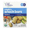 بلام أورغانيكس, Mighty Snack Bars، للأطفال في سن الحبو، بالتوت الأزرق، 6 قطع، 0.67 أونصة (19 جم) لكل قطعة