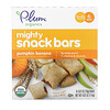 Plum Organics, Mighty Snack Bars, Tots, Pumpkin Banana, 6 Bars, 0.67 oz (19 g) Each