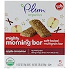 Plum Organics, マイティモーニングバー、幼児用、アップルシナモン、5本、各0.67 oz (19 g)