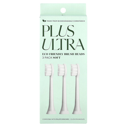 Plus Ultra, Milieuvriendelijke opzetborstels, zacht, 3 stuks