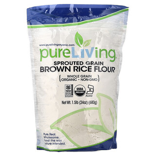 Pure Living, 发芽糙米粉，24 盎司（680 克）