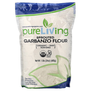 Pure Living, 有机发芽鹰嘴豆粉，24 盎司（680 克）