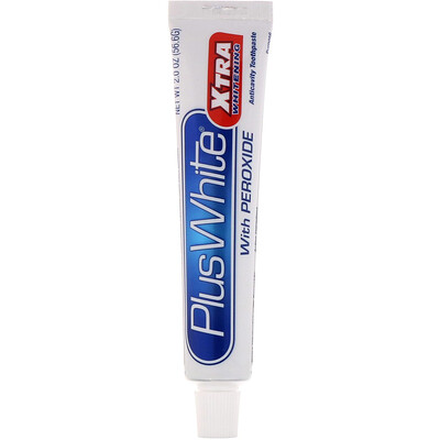 

Plus White Xtra Whitening with Peroxide, Clean Mint Flavor, 2.0 oz (56.6 g)