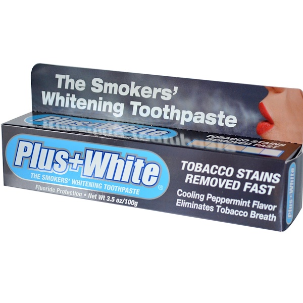 Plus White, The Smokers' Whitening Toothpaste, Cooling Peppermint