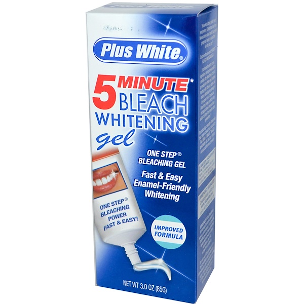 Plus White, 5 Minute Bleach Whitening Gel, 3.0 oz (85 g)