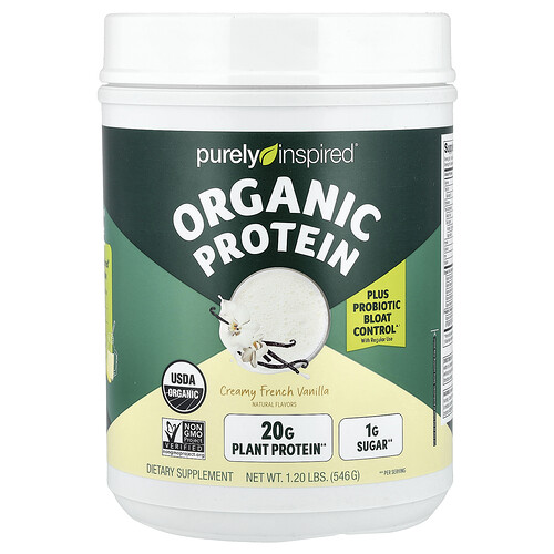 Purely Inspired Organic Plant-Based Protein Powder, Creamy French Vanilla, 1.25 lbs (567 g)
