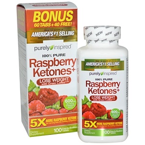 Отзывы о Пурели Инспиред, Raspberry Ketones+, 600 mg, 100 Tablets