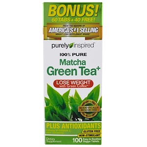 Отзывы о Пурели Инспиред, Pure Matcha Green Tea+, 100 Easy-to-Swallow Veggie Tablets