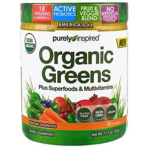 Отзывы о Пурели Инспиред, Organic Greens, Unflavored, 7.17 oz (203 g)