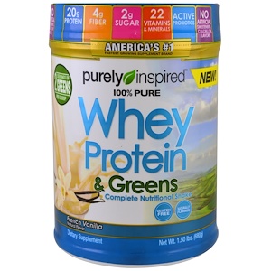 Отзывы о Пурели Инспиред, 100% Pure Whey Protein & Greens, French Vanilla, 1.5 lbs (680 g)