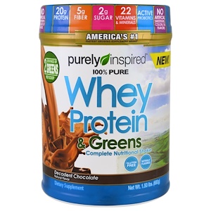 Отзывы о Пурели Инспиред, 100% Pure Whey Protein & Greens, Decadent Chocolate, 1.5 lbs (680 g)