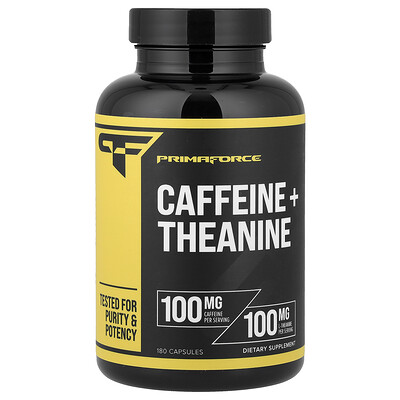Product Image for Primaforce, Caffeine + Theanine, 180 Capsules