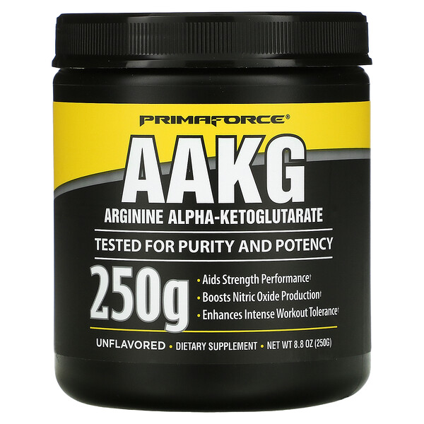 Primaforce, AAKG、アルギニン・アルファ・ケトグルタル酸、味付け無し、 250 g