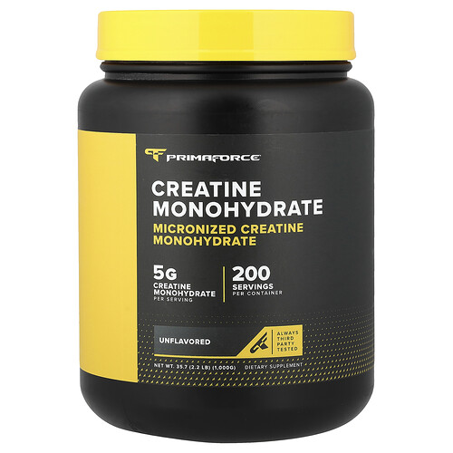 Primaforce, Monohidrato de creatina, Sin sabor, 1000 g (2,2 lb)