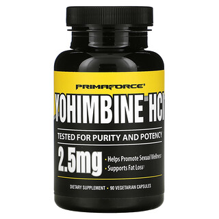 Primaforce, Yohimbine HCl, 2.5 mg, 90 Vegetarian Capsules