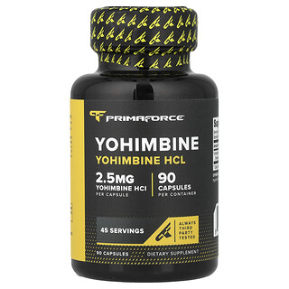 Primaforce, Yohimbine HCL, 90 Capsules (2.5 mg per Capsule)