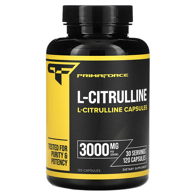 Primaforce  L-Citrulline  3 000 mg  120 Capsules (750 mg per Capsule)