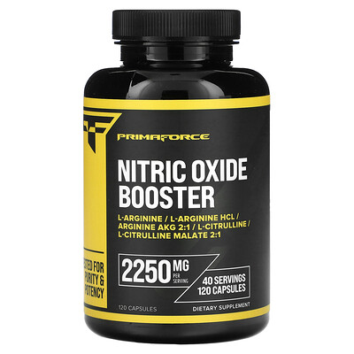 Primaforce  Nitric Oxide Booster  2 250 mg  120 Capsules (750 mg per Capsule)