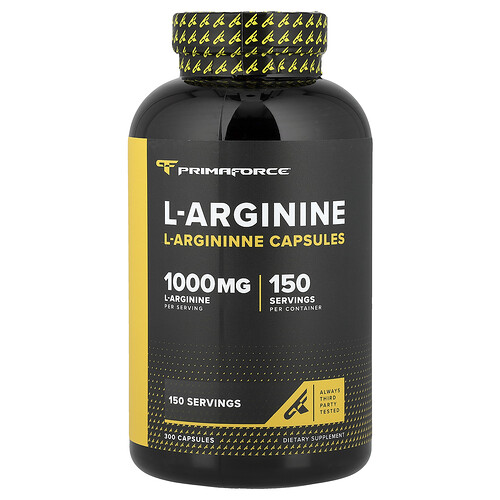 Primaforce, L-Arginine, 300 Capsules (500 mg per Capsule)