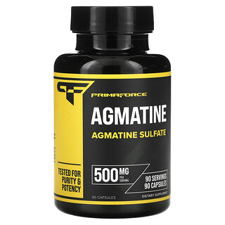 Primaforce, Sulfato de agmatina, 500 mg, 90 cápsulas