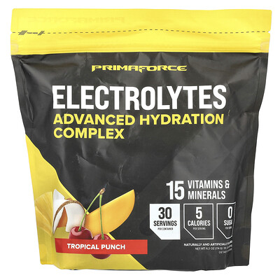 Primaforce  Electrolytes  Advanced Hydration Complex  Tropical Punch  30 Packets  0.2 oz (5.8 g) Each