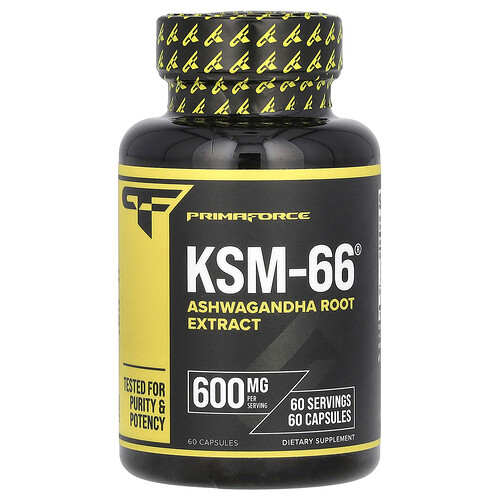 Primaforce KSM-66, Ashwagandha Root Extract, 600 mg, 60 Capsules