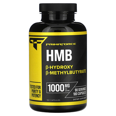 Primaforce  HMB  1 000 mg  180 Capsules (500 mg per Capsule)