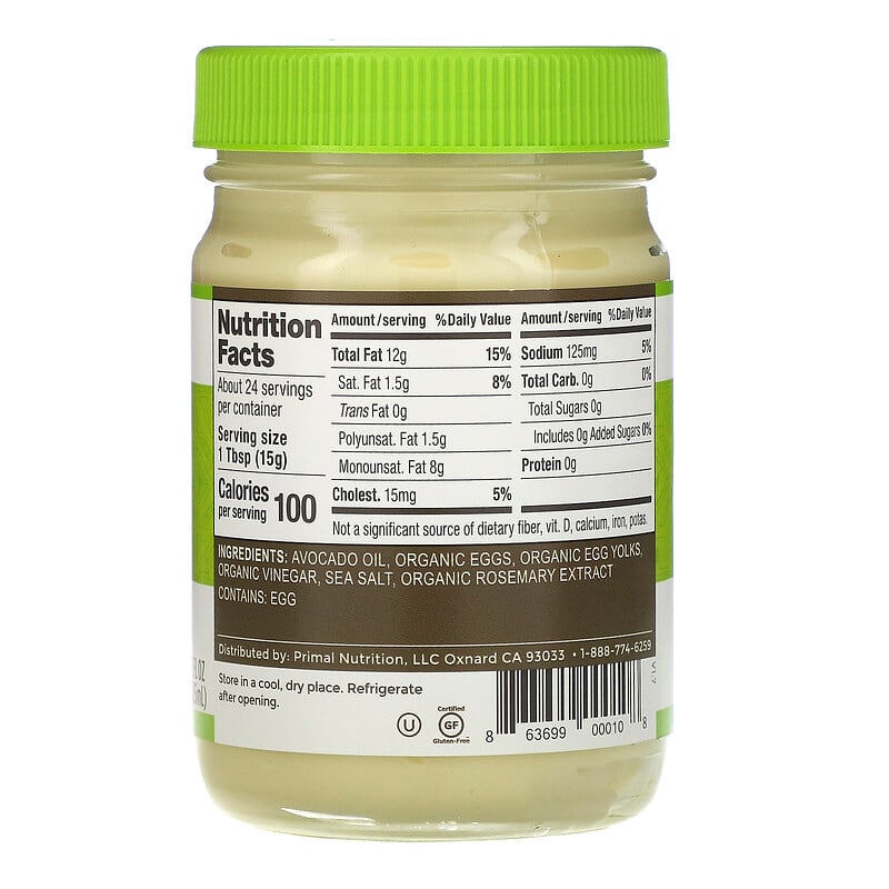 Primal Kitchen, Mayonnaise with Avocado Oil, 12 fl oz (355 ml) - iHerb