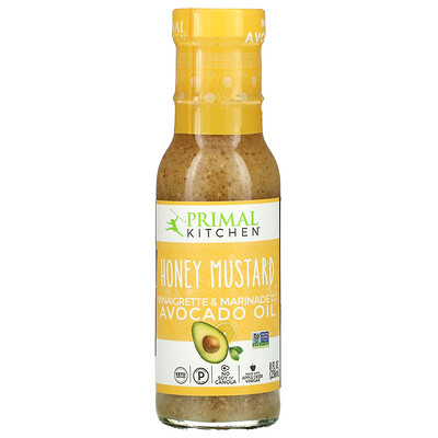Primal Kitchen Honey Mustard Vinaigrette & Marinade Made with Avocado Oil, 8 fl oz (236 ml)