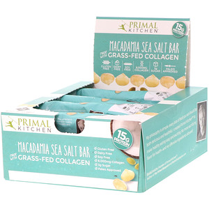 Отзывы о Примал Китчэн, Grass-Fed Collagen Bar, Macadamia Sea Salt, 12 Bars, 20.7 oz (588 g)