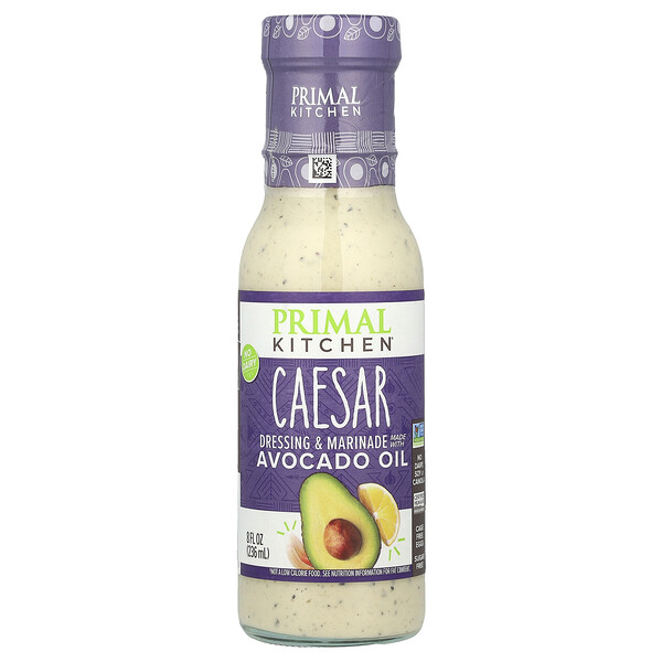 Primal Kitchen Dressing & Marinade Made With Avocado Oil, Caesar, 8 fl oz (236 ml)
