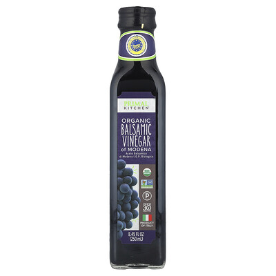 Product Image for Primal Kitchen, Organic Balsamic Vinegar of Modena, 8.45 fl oz (250 ml)