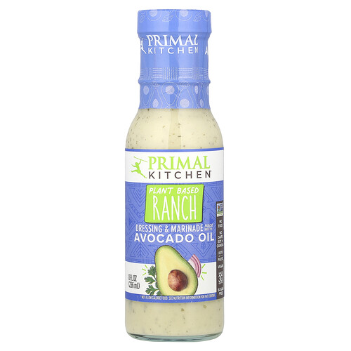 Primal Kitchen Dressing & Marinade Made With Avocado Oil, Plant Based Ranch, 8 fl oz (236 ml)