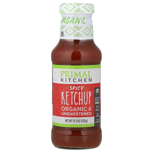 Primal Kitchen Organic Spicy Ketchup, Unsweetened, 11.3 oz (320 g)