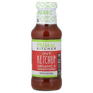 Primal Kitchen, Kétchup picante orgánico, Sin endulzar, 320 g (11,3 oz)