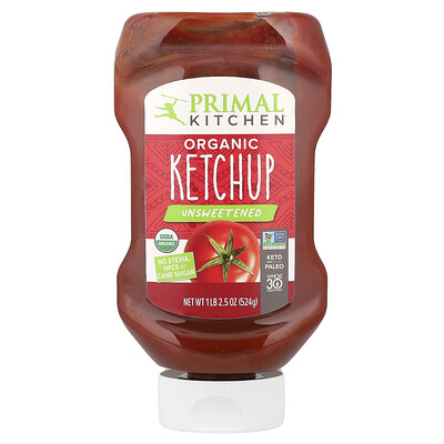 Product Image for Primal Kitchen, Organic Ketchup, Unsweetened, 1 lb 2.5 oz (524 g)