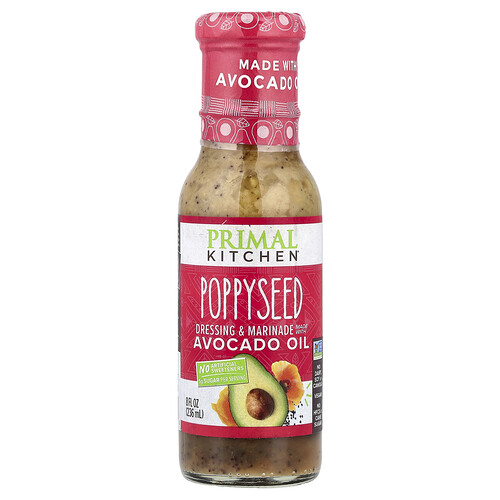 Primal Kitchen, Dressing & Marinade Made With Avocado Oil, Poppyseed, 8 fl oz (236 ml)