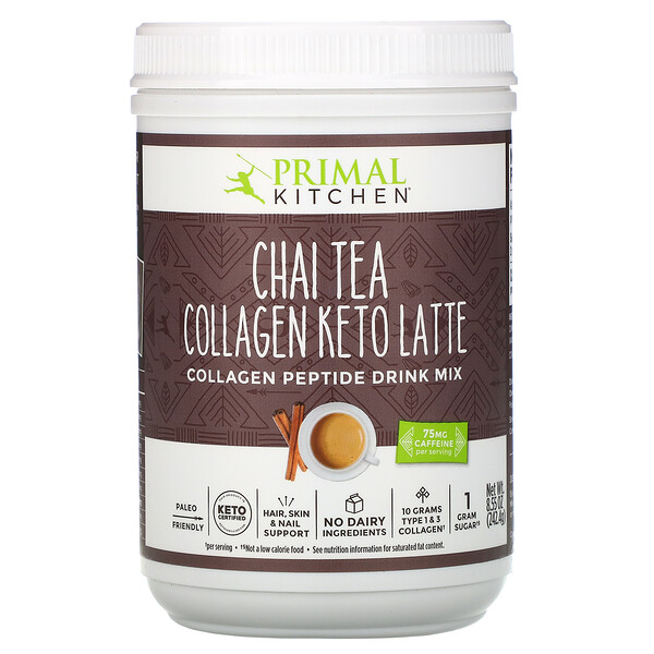 Primal Kitchen, Collagen Keto Latte, Чай с чаем, 8,55 унций (242,4 г)