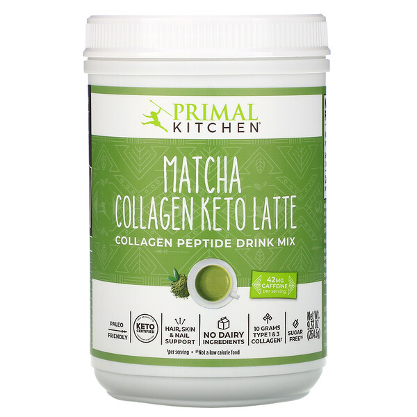 Primal Kitchen‏, Collagen Keto Latte, Matcha, 9.33 oz (264.6 g)