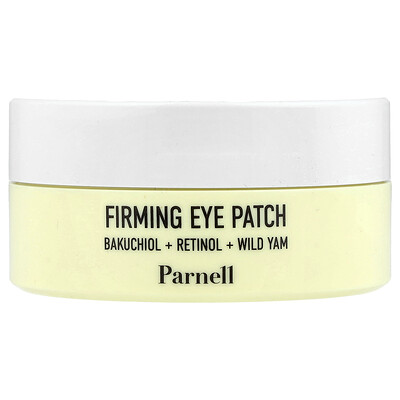 Parnell, Parche reafirmante para el contorno de los ojos con bakuchiol, retinol y ñame, 60 parches
