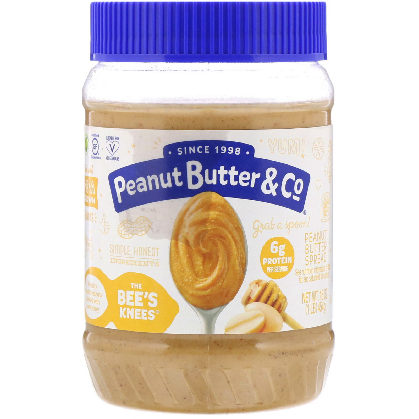 Peanut Butter  Co., ピーナッツバタースプレッド、The Bee's Knees（ビーズニーズ）、454g（16オンス）