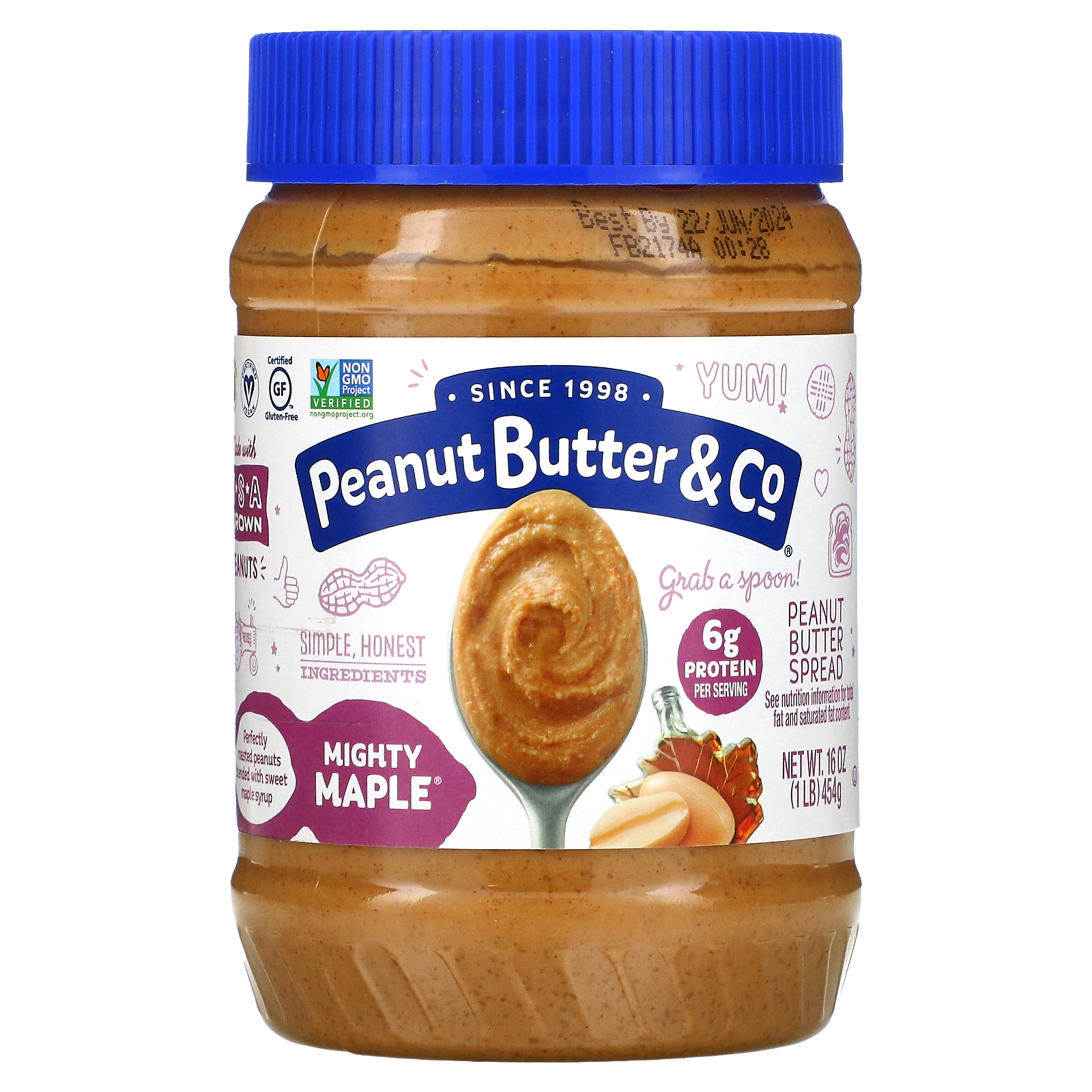 Peanut Butter & Co., Peanut Butter Spread, Mighty Maple, 16 oz (454 g)