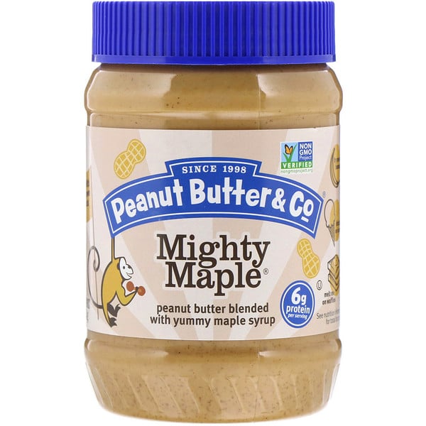 Peanut Butter & Co., Mighty Maple, арахисовое масло, смешанное с вкусным кленовым сиропом, 454 г (16 унций)