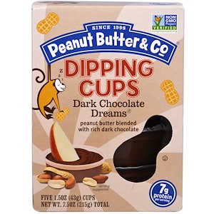 Peanut Butter & Co., "Сны с темным шоколадом", арахисовая паста с экстрачерным шоколадом в удобных стаканчиках для макания, 5 стаканчиков по 1,5 унций (43 г)